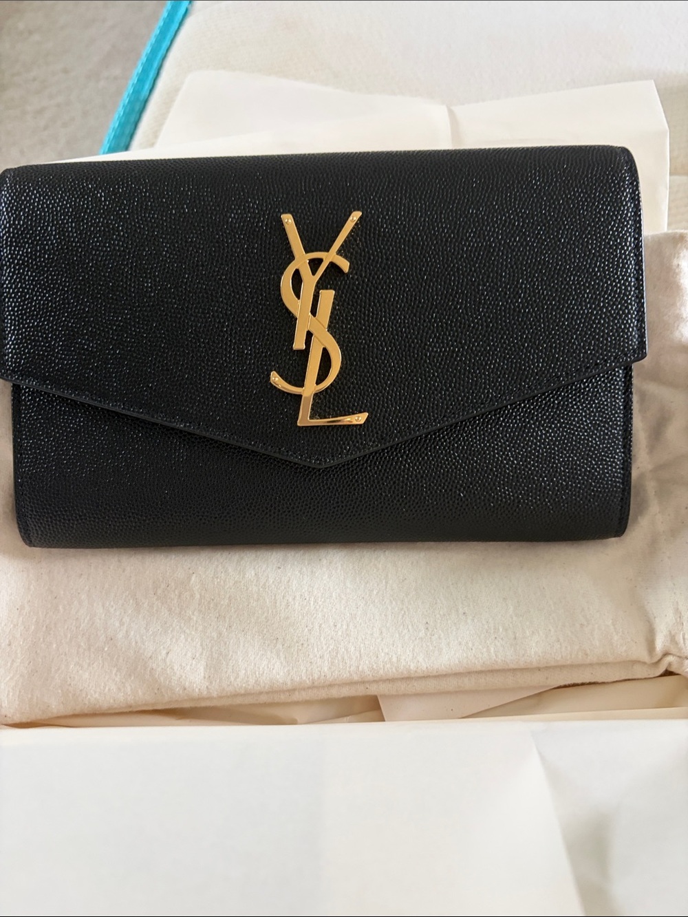 YSL black/ gold uptown woc